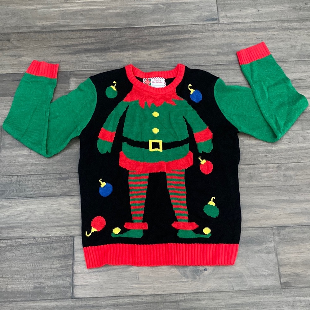 Great Christmas Sweater Elf Ugly Christmas‎ Sweater Women’s Size Large